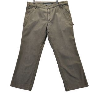 Carhartt Pants Men 40x30 Green Relaxed Fit Rugged Flex Canvas Cargo Carpenter